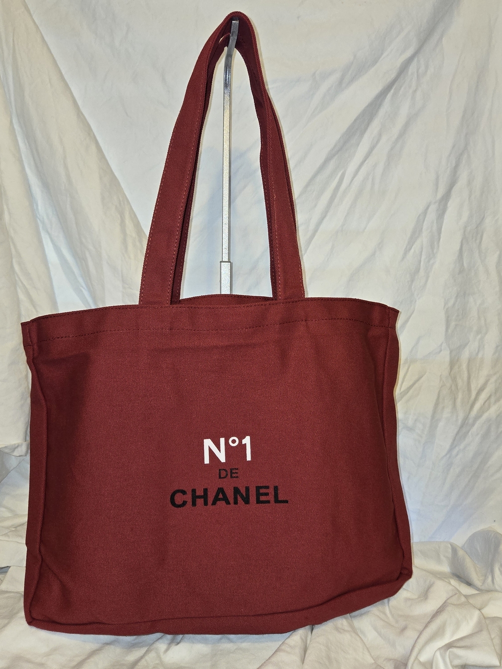 Burgundy Canvas N°1 Branded Tote